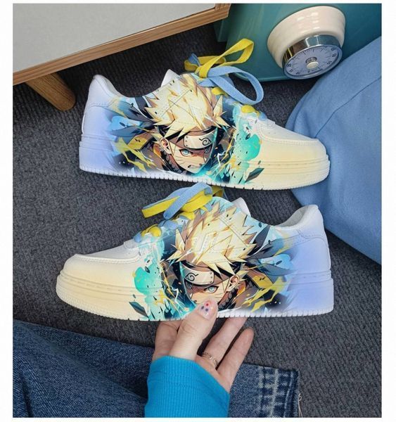 Стильні кросівки Аніме Наруто - низькі кеди з яскравими принтом манга Naruto DO20468-9 фото