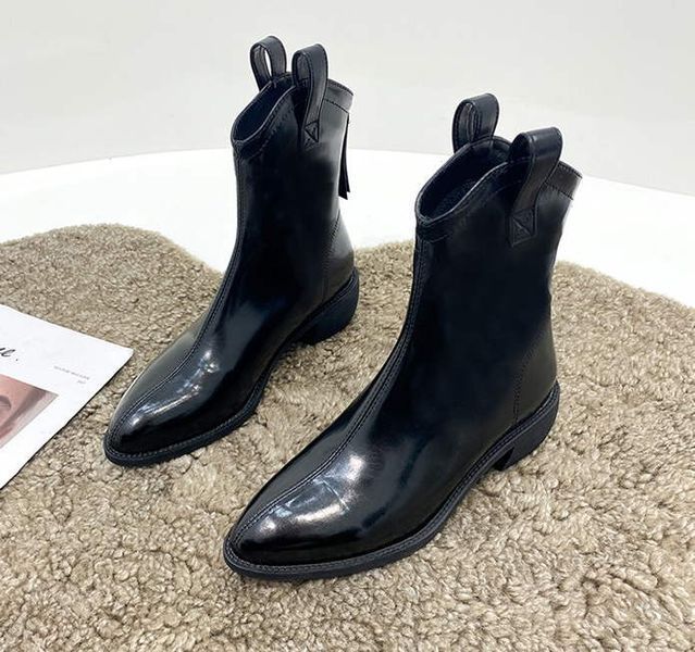 Низкие ботинки казаки женские черные DB10183-5 фото