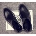 Мужские черные осенние ботинки челси с стрейчевой вставкой
