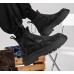 Мужские весенне-осенние ботинки челси черные с толстой грубой подошвой