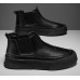 Классические черные ботинки челси без подкладки внутри