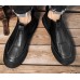 Классические черные ботинки челси без подкладки внутри