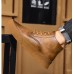 Коричневые высокие мужские ботинки на шнуровке с эффектом потертости