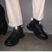 Модные мужские кроссовки массивные чисто черные со светоотражающими элементами