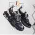 Мужские кроссовки на массивной подошве – черные