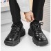 Кроссовки черные стеганые из эко кожи с квадратным носком