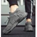 Удобные и необычные мужские серые кроссовки носки на необычной объемной подошве