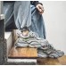 Оригинальные мужские кроссовки стильные серые с грубыми шнурками - молодежные