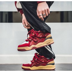 Молодіжні чоловічі яскраві кросівки дутиші бордові - Dreadlocks Burgundy