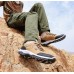 Зручне спортивне взуття туристичне чоловіче для походів не промокає руда
