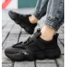 Мужские черные кроссовки на необычной подошве