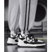 Высокие мужские теплые кроссовки на меху - белые с черным массивные спортивные