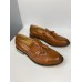 Мужские туфли лоферы коричневые без шнурков из натуральной кожи