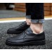 Черные мужские туфли с прошитым носом недорого