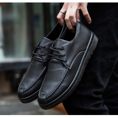 Черные мужские туфли с прошитым носом недорого