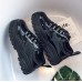 Мужские лаковые туфли ботинки на массивной подошве черные 