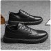 Недорогие молодежные мужские туфли броги матовые черные