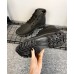 Чоловічі зимові спортивні черевики з хутром дуже теплі - матовий чорний