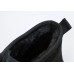Модные мужские черные полуботинки валянки на высокой подошве с ремешком и мехом