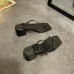 Черные босоножки римские на небольшом каблуке
