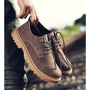 Низкие мужские ботинки коричневые