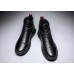 Черные теплые мужские ботинки со складками