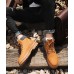 Мужские ботинки коричневые на зиму
