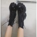 Лаковые женские ботинки высокие с резинкой