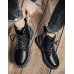 Стильные черные ботинки мужские с молниями