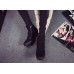 Черные высокие кроссовки с молниям женские