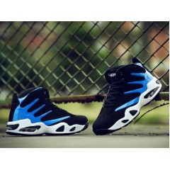 Спортивные крутые кроссовки черный + синий