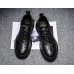 Повседневные кожаные удобные черные мужские кроссовки