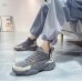 Мужские кроссовки серые с вельветовыми вставками