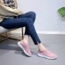 Женские текстильные кроссовки носки без шнурков розовые