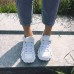 Чисто белые спортивные кроссовки женские недорогие с липучкой