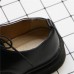 Черные туфли женские с шелковыми шнурками