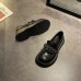 Матовые туфли с круглым носком на грубой подошве
