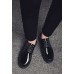 Мужские лаковые черные туфли с круглым носком