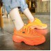 Оранжевые женские кроссовки летние