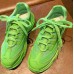 Зеленые женские кроссовки летние на грубой подошве