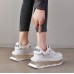 Оригинальные женские белые кроссовки на прозрачной платформе - высокой воздушной подошве