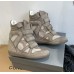 Женские кроссовки сникерсы на платформе коричневые замша - в стиле Маранты