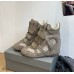Женские кроссовки сникерсы на платформе коричневые замша - в стиле Маранты