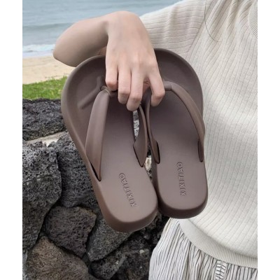 Жіночі літні капці в'єтнамки коричневі м'які