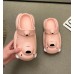 Модные женские тапочки кроксы мишки розовый